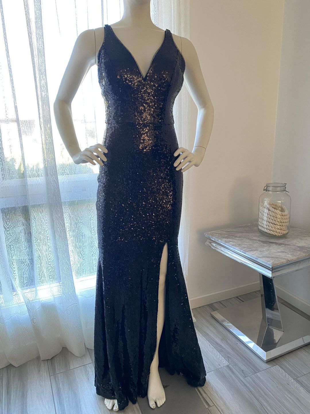 Bariano Black Sequin Dress for rent on The Volte - main image