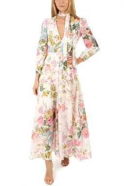 Zimmermann Heather Long Dress Print Size 6 for rent on The Volte - image 1