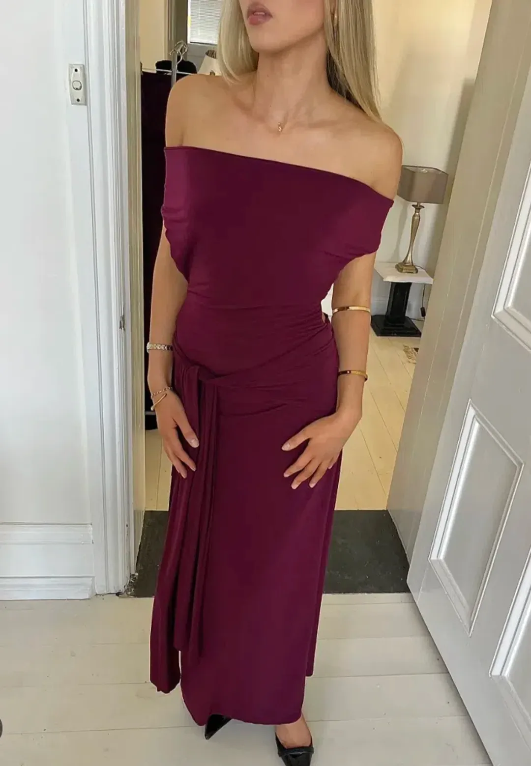 La Marie Nadie Dress Burgundy Size XS/S for rent on The Volte - main image