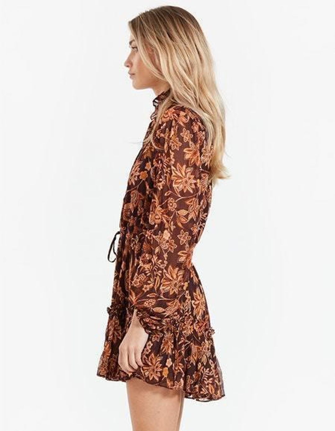 Shona Joy Angelita Drawstring Mini Dress Size 10 for rent on The Volte - main image