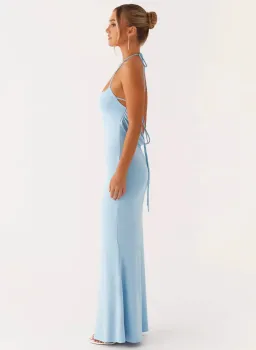 Peppermayo Talk About Us Maxi Dress - Blue, Size 4 for rent on The Volte - image 2