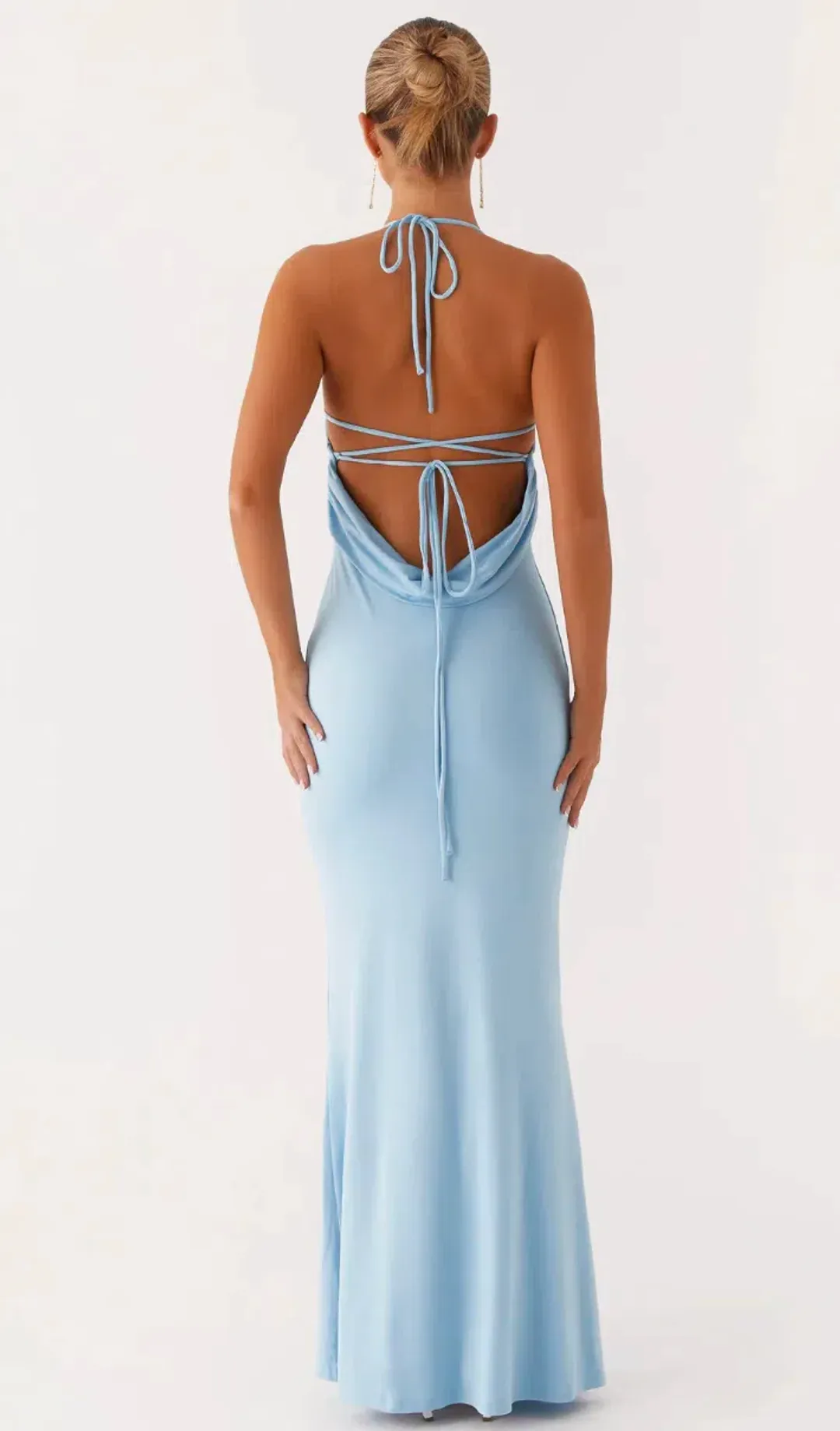 Peppermayo Talk About Us Maxi Dress - Blue, Size 4 for rent on The Volte - main image