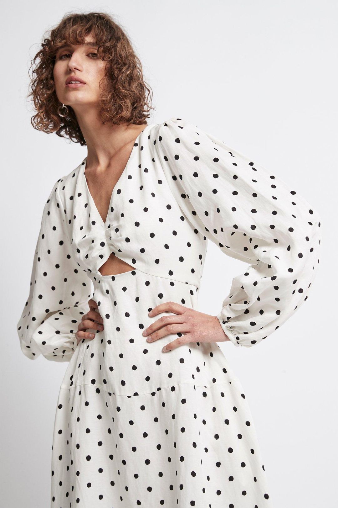 Aje Liberation Blouson Midi Dress for rent on The Volte - main image