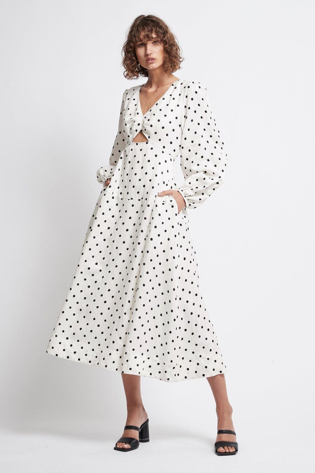 Aje Liberation Blouson Midi Dress for rent on The Volte - main image
