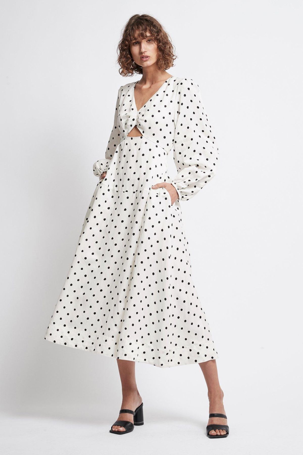 Aje Liberation Blouson Midi Dress for rent on The Volte - main image
