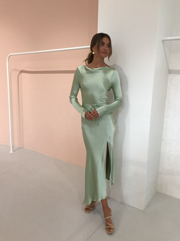 Bec & Bridge - Crest Long Sleeve Midi Dress (Peppermint) for rent on The Volte - image 1