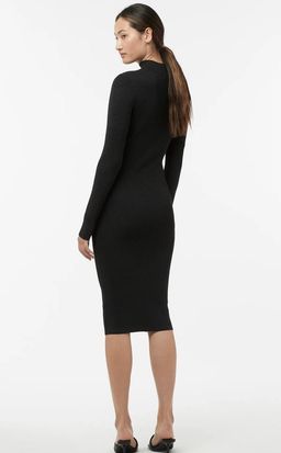 Manning Cartel Virtual Dimensions Knit Midi Dress in Black size S for rent on The Volte - image 2