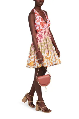Zimmermann The Lovestruck V Neck Mini Dress Mixed Roses Size 6 for rent on The Volte - image 1