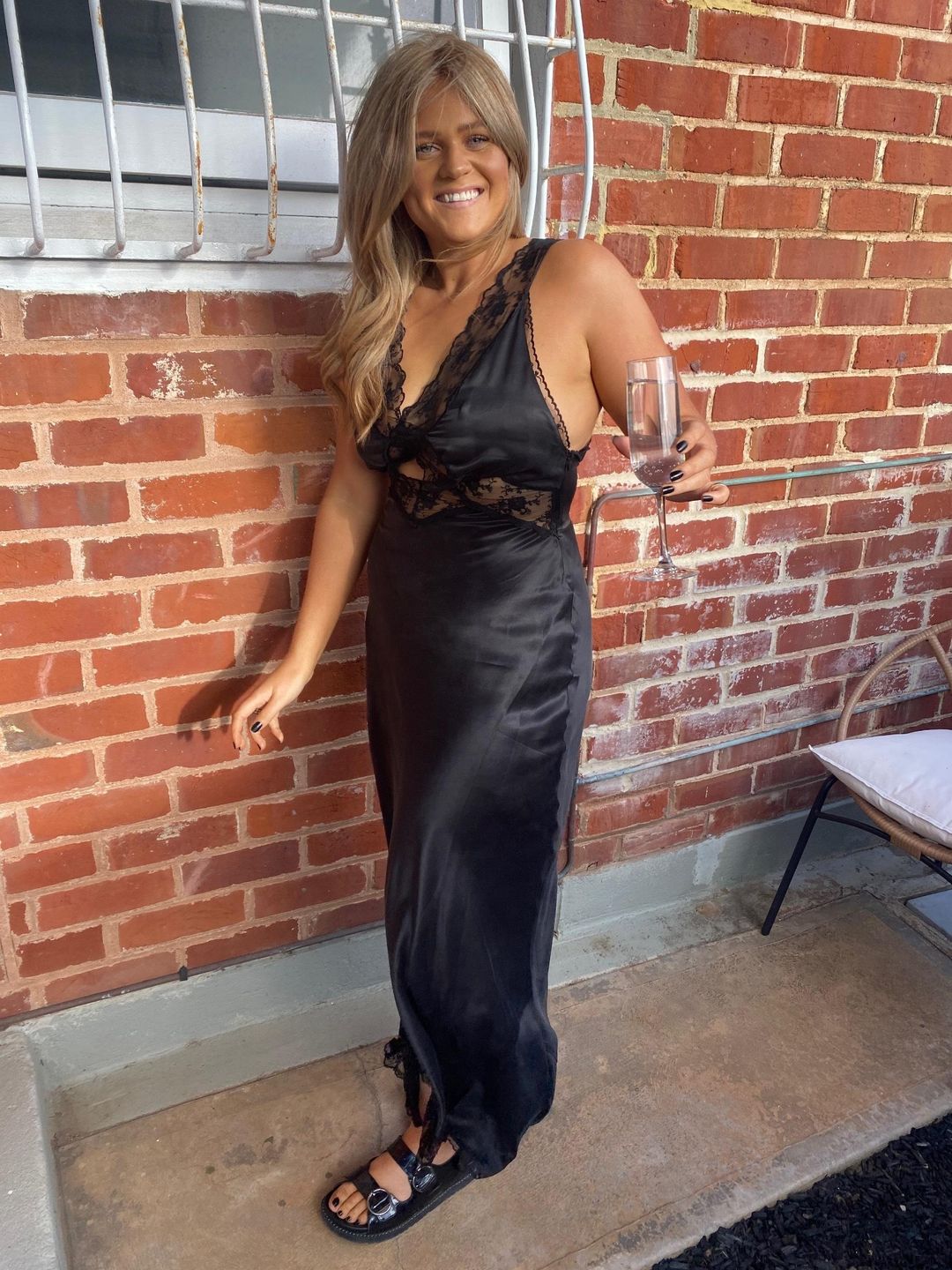 Sir The Label Aries Cut Out Dress Midi Black Size 3 | AU 12 for rent on The Volte - main image