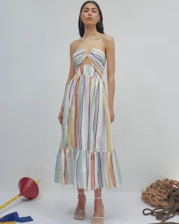 Alemais Axum Tuck Front Midi Dress Size 4 for rent on The Volte - image 3