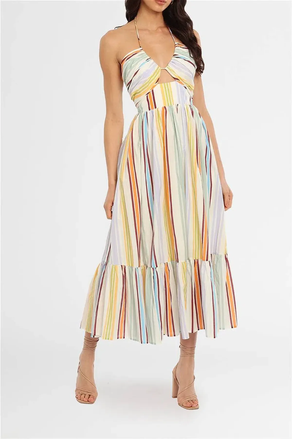Alemais Axum Tuck Front Midi Dress Size 4 for rent on The Volte - main image