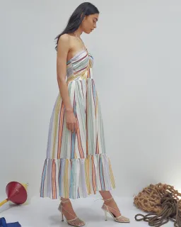 Alemais Axum Tuck Front Midi Dress Size 4 for rent on The Volte - image 4