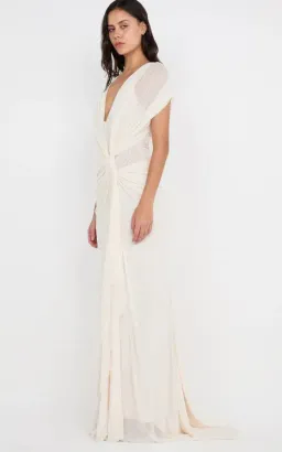 Bec & Bridge Leia Drape Maxi Gown Buttercream Size AU 8 for rent on The Volte - image 5