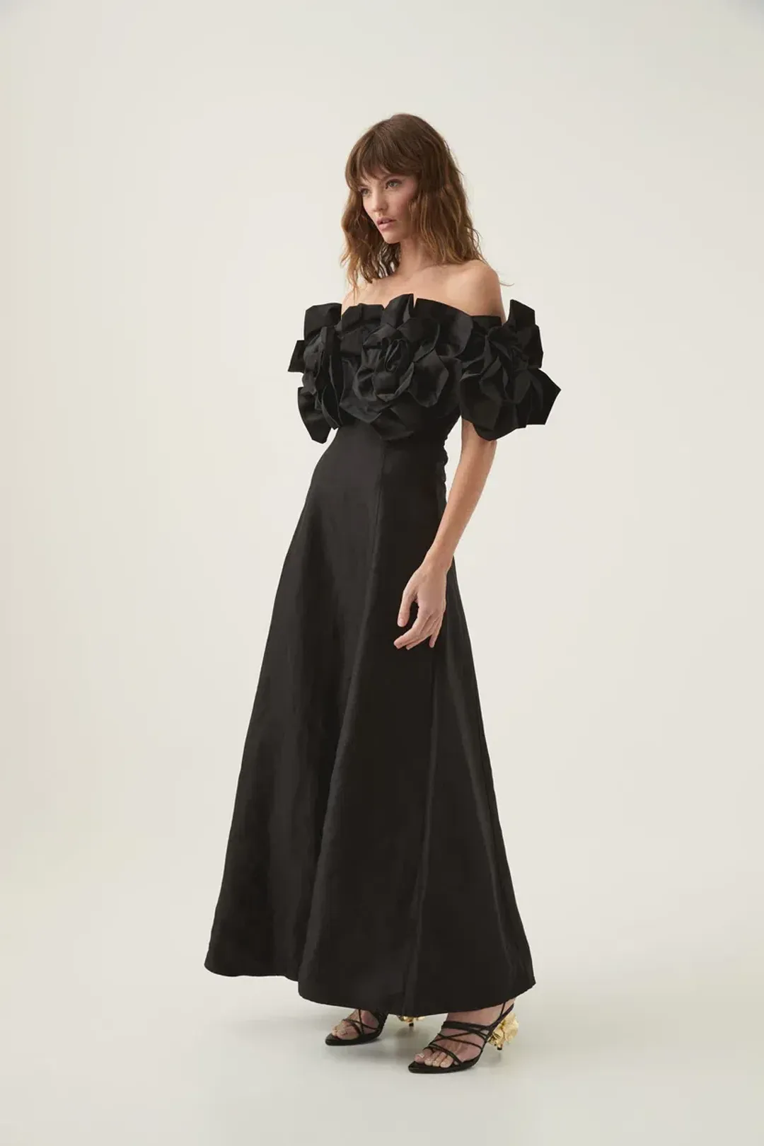 🖤 AJE Etta Midi Dress - size 6 - Black Formal Maxi Gown 🖤 for rent on The Volte - main image