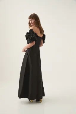 🖤 AJE Etta Midi Dress - size 6 - Black Formal Maxi Gown 🖤 for rent on The Volte - image 6