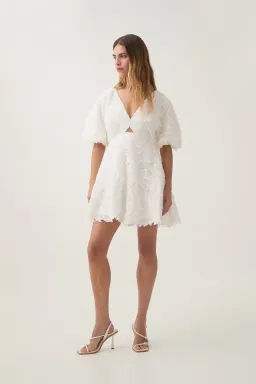🤍 BRAND NEW AJE Florential Mini Swing Dress – White – Size 6 AU 🤍 Bridal Shower / Hen's / Races for rent on The Volte - image 2