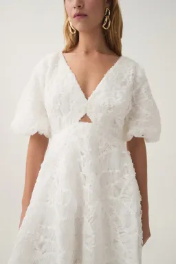 🤍 BRAND NEW AJE Florential Mini Swing Dress – White – Size 6 AU 🤍 Bridal Shower / Hen's / Races for rent on The Volte - image 3
