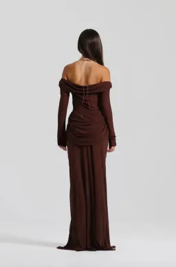 Natalie Rolt Espresso Emily Gown Size 2 for rent on The Volte - image 2