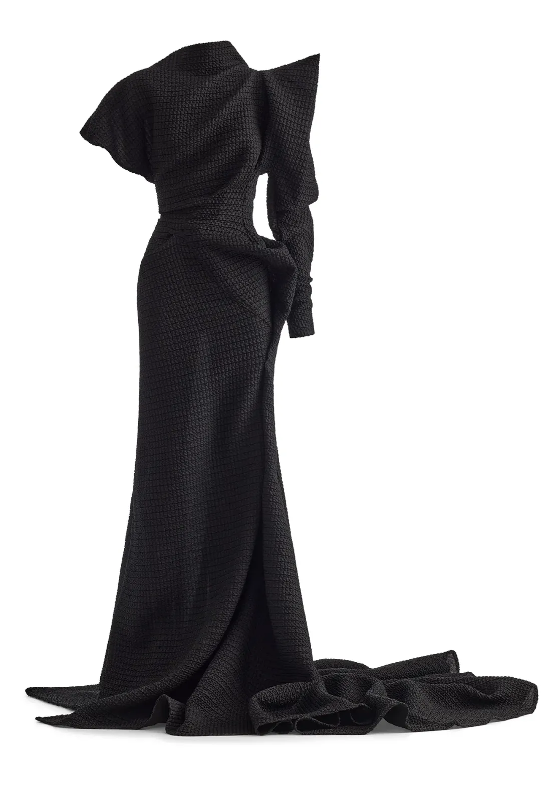 Lyra Gown Black Waffle for rent on The Volte - main image