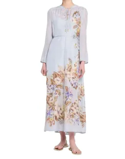 🩵 Zimmermann Coco Billow Maxi Dress Size 4 / AU 16 Silk Powder Blue Floral Print 🩵 for rent on The Volte - image 5