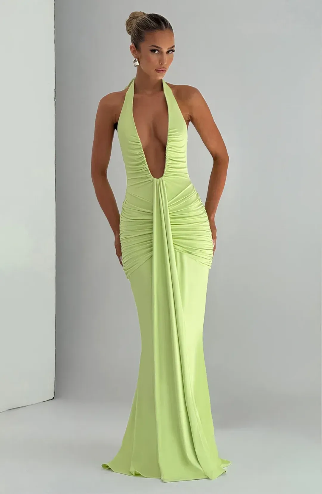 Rosetta Maxi Dress Lime for rent on The Volte - main image