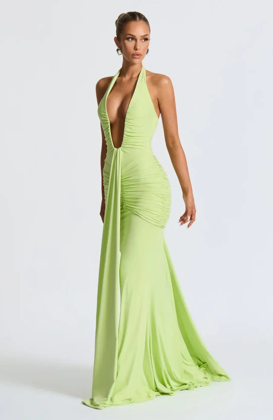 Rosetta Maxi Dress Lime for rent on The Volte - main image