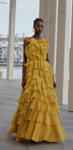 AJE - Cleo Gown in Chartreuse Size 10 for rent on The Volte - image 5