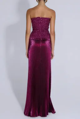 L'IDEE Maya Gown Dress Sangria Glitter Size 10 for rent on The Volte - image 5