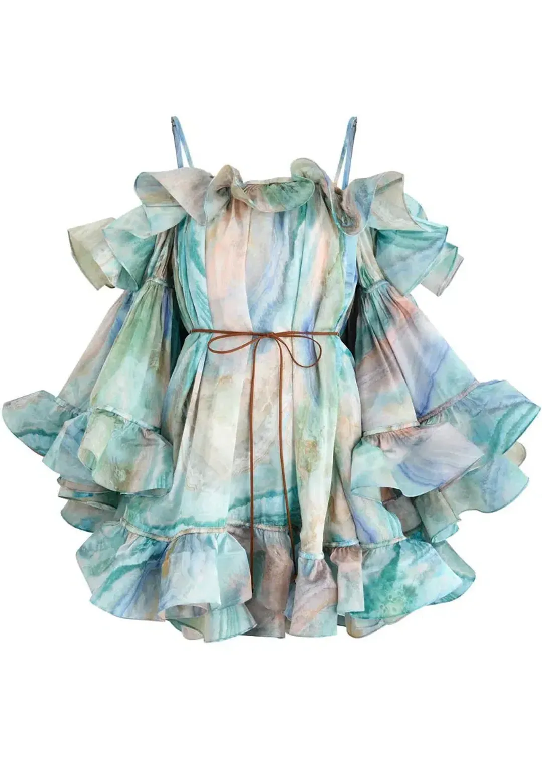 Zimmermann Illuminate Flounce Mini Dress for rent on The Volte - main image