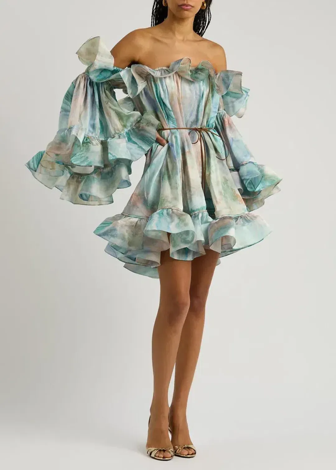 Zimmermann Illuminate Flounce Mini Dress for rent on The Volte - main image