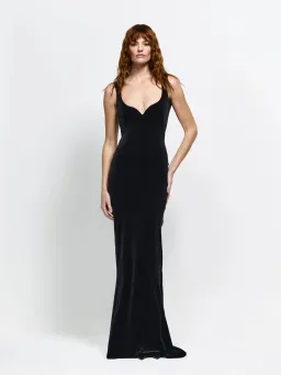Effie Kats Adina Gown - Black Velvet for rent on The Volte - image 1