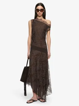 Bec & Bridge MARIKA ASYM DRESS Coffee Size 8 for rent on The Volte - image 1