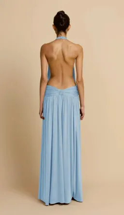 arcina ori, santina dress, blue, maxi, size 6  for rent on The Volte - image 2