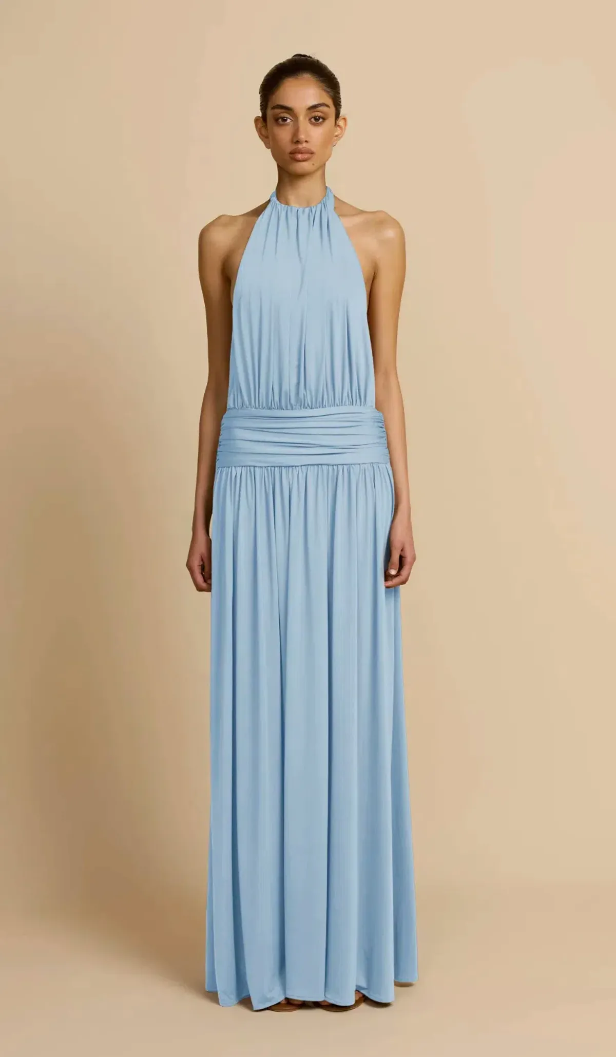 arcina ori, santina dress, blue, maxi, size 6  for rent on The Volte - main image