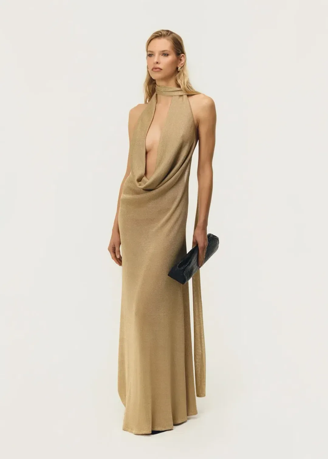 ARCINA ORI KAIA DRESS GOLD SIZE 8 (S) for rent on The Volte - main image