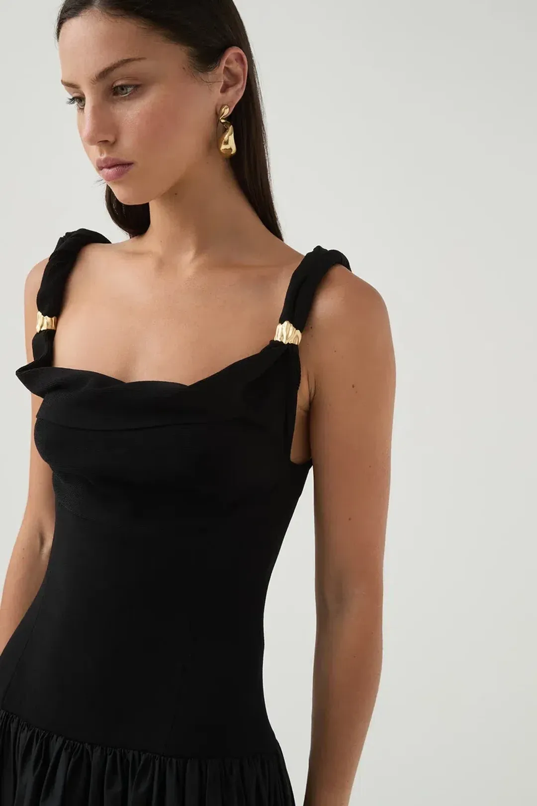 🖤 Aje HALYCON Midi Dress in Black - Size M / 10 AU 🖤 for rent on The Volte - main image