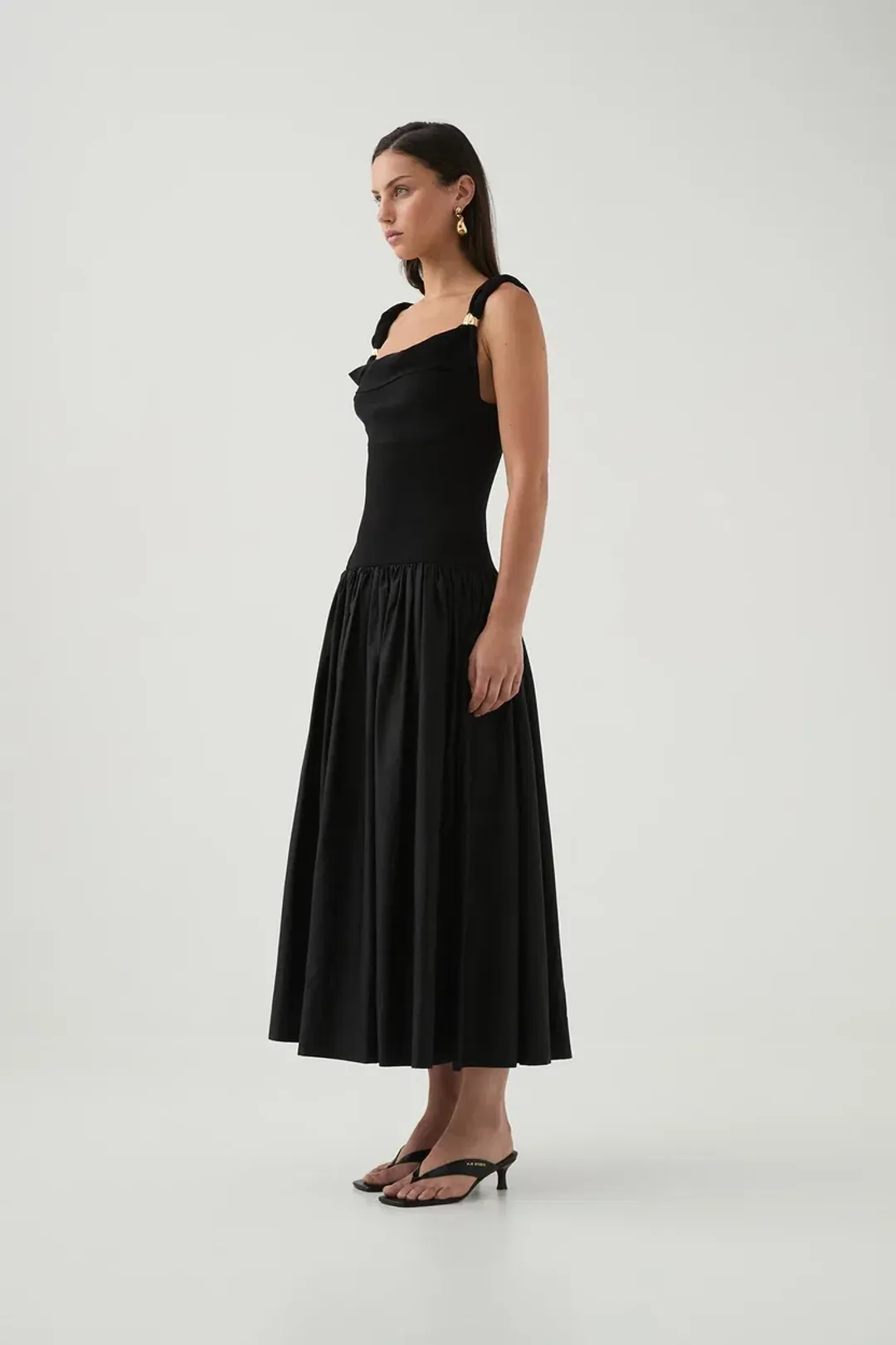 🖤 Aje HALYCON Midi Dress in Black - Size M / 10 AU 🖤 for rent on The Volte - main image