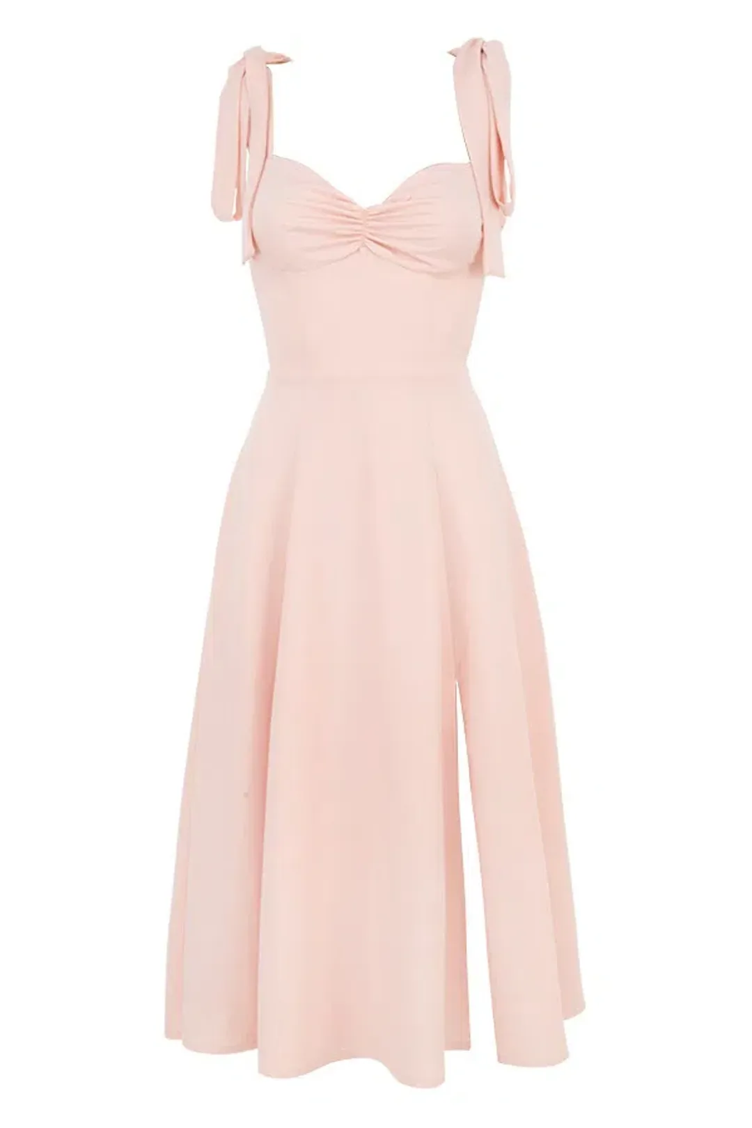House of CB ALICIA Blush Pink Midi Sundress Size 8 for rent on The Volte - main image