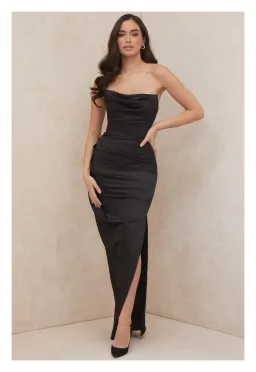 House of CB ADRIENNE CORSET MAXI IN BLACK Size S for rent on The Volte - image 3