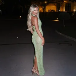 Couture Enchanted Corset Gown In Emerald Size XS for rent on The Volte - image 2