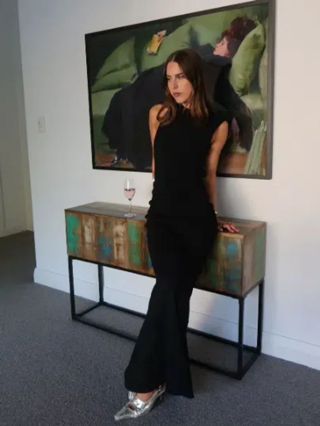 Mode Mischief backless twist maxi dress for rent on The Volte - main image