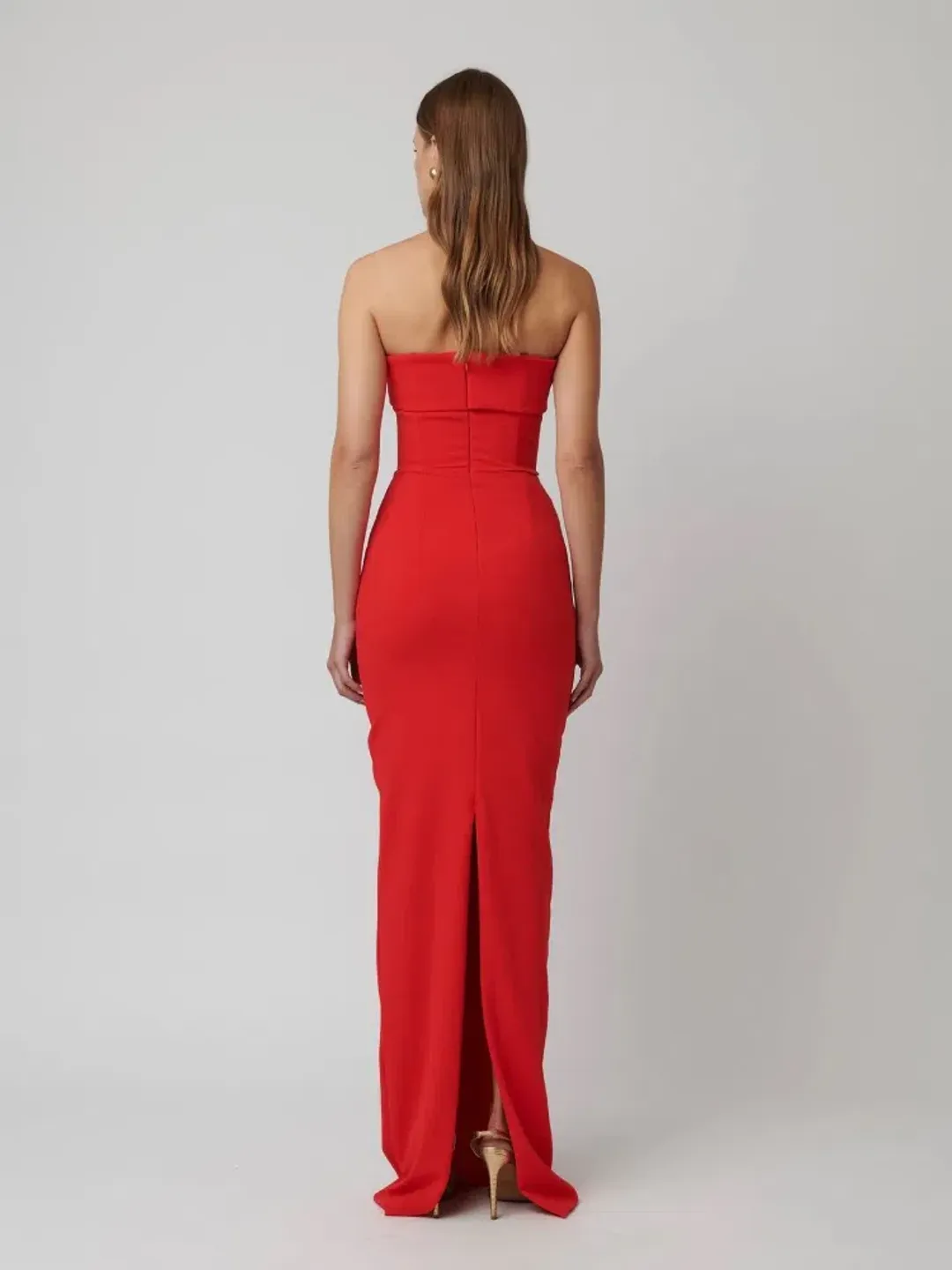 Effie Kats Monroe Gown in Cherry Red Size XS/ AU6 for rent on The Volte - main image