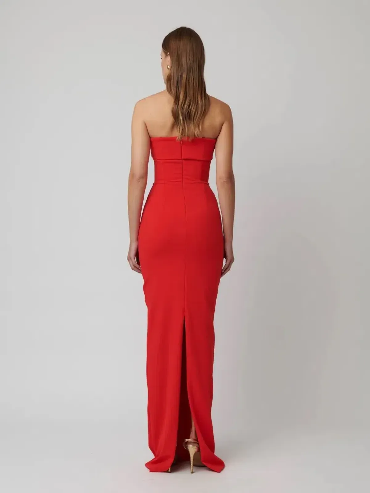 Effie Kats Monroe Gown in Cherry Red Size XS/ AU6 for rent on The Volte - main image