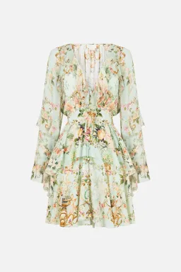 CAMILLA The Wildflower Wunderland Short Waistband Dress With Ruffle Sleeve for rent on The Volte - image 2