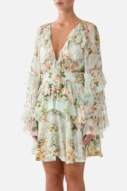 CAMILLA The Wildflower Wunderland Short Waistband Dress With Ruffle Sleeve for rent on The Volte - image 4