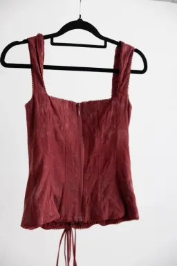 House of CB Parisa Merlot Floral Corset for rent on The Volte - image 7