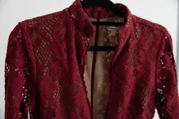 House Of CB Pierette Berry Lace Midi Dress for rent on The Volte - image 7