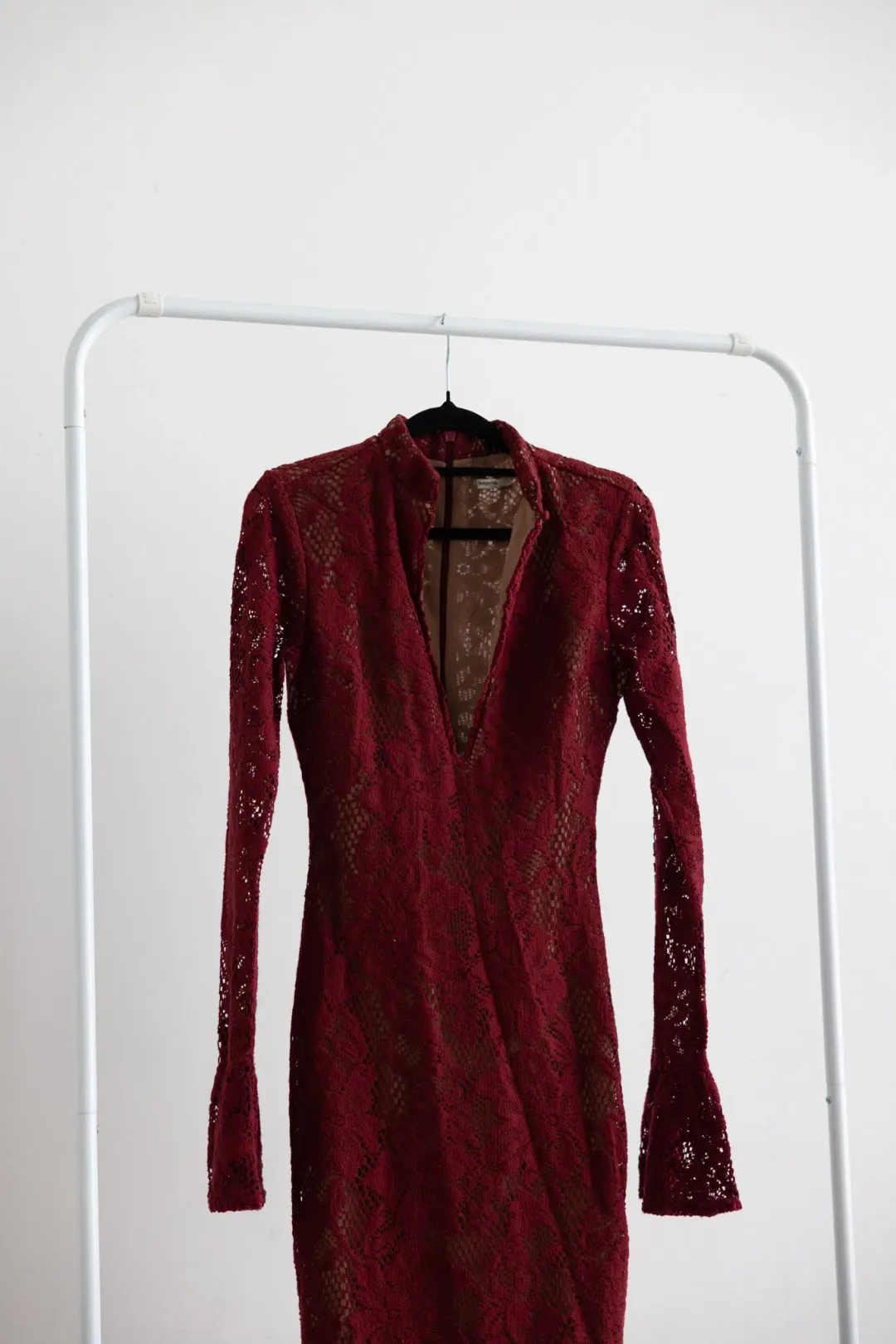House Of CB Pierette Berry Lace Midi Dress for rent on The Volte - main image