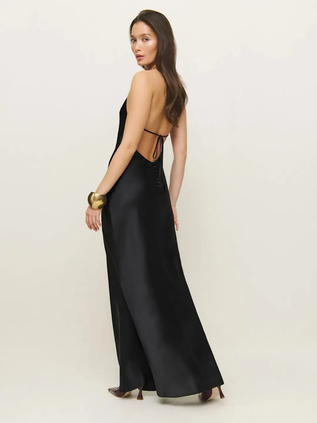 Reformation Jeany Silk Dress Black Size XS  for rent on The Volte - main image
