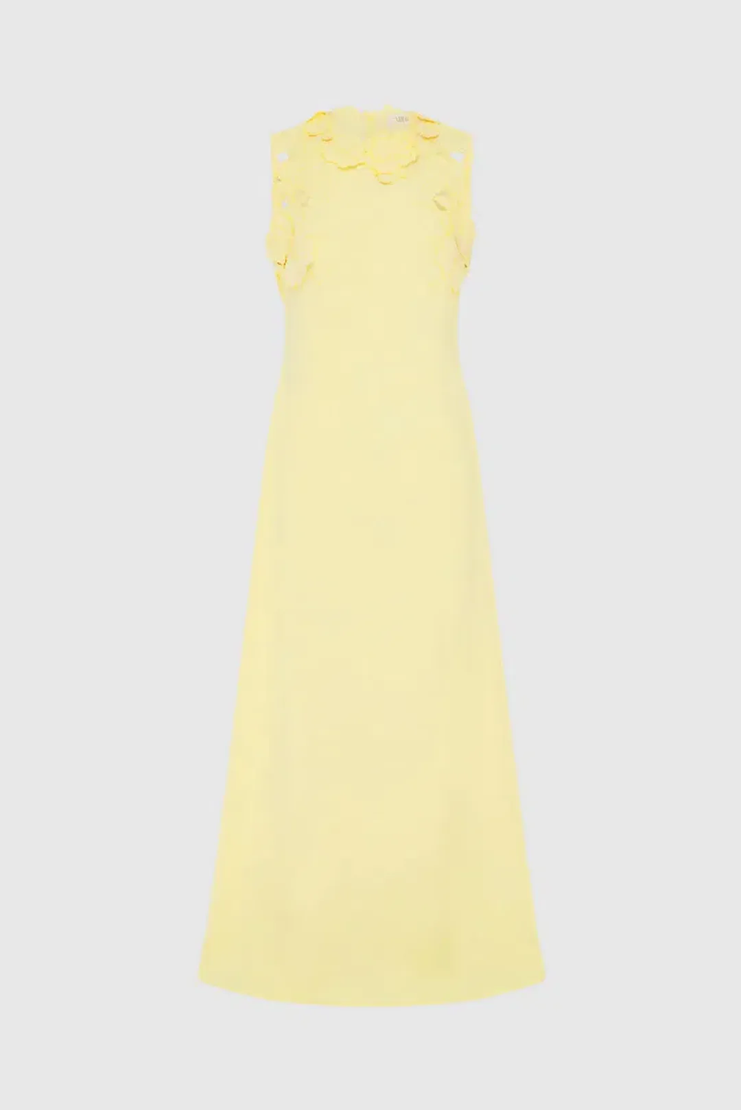 Leo Lin Solene Appliqué Maxi Dress - Sorbet Yellow for rent on The Volte - main image